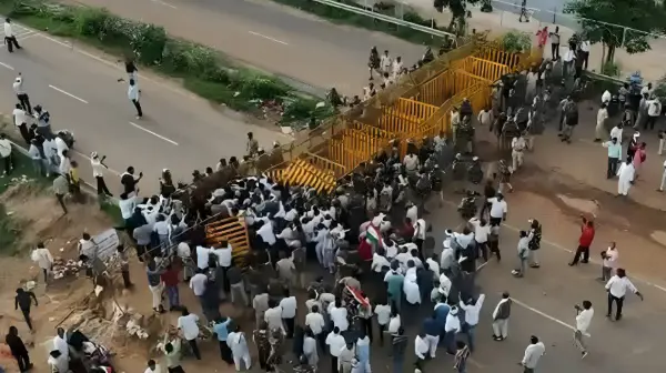 मूंग की 100% MSP खरीद की मांग को लेकर भोपाल में किसानों का आंदोलन तेज