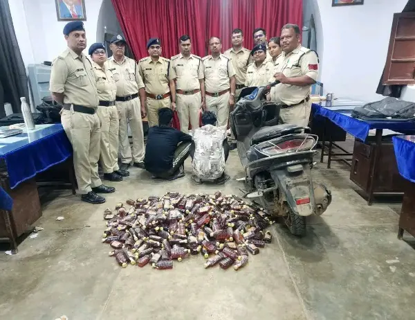 दो बोरियों से मिली शराब