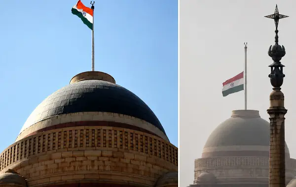 भवन पर तिरंगा कभी फुल मास्ट तो कभी हाफ मास्ट क्यों?