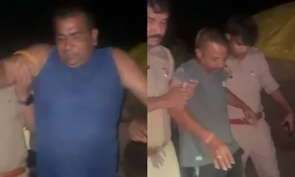 हत्या के दो फरार आरोपी पैर में गोली लगने के बाद गिरफ्तार