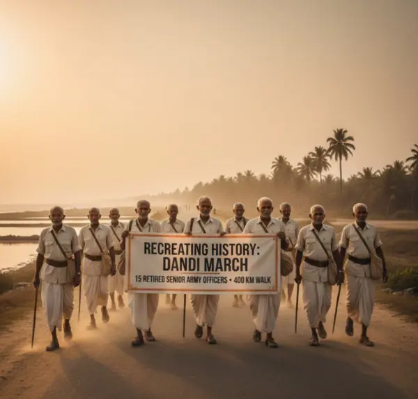 अहिंसा और शांति का संदेश लेकर निकले रिटायर्ड फौजी