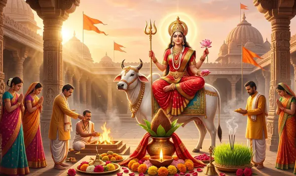 मां शैलपुत्री की पूजा के साथ नौ दिवसीय शक्ति आराधना का शुभारंभ
