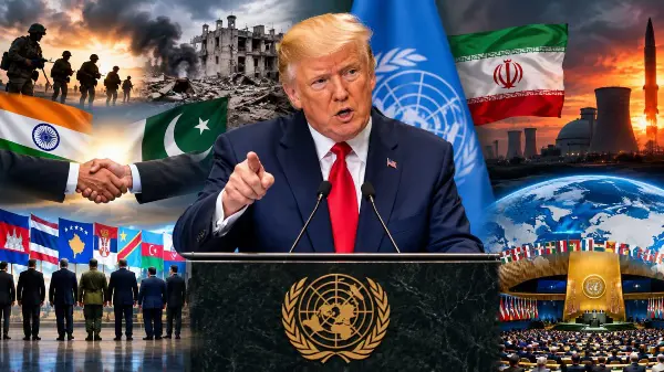 UNGA में ट्रंप का भाषण, ईरान पर सख्त रुख और आठ युद्ध खत्म करने का दावा