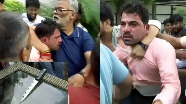 दिल्ली में सांसद की प्रेस कॉन्फ्रेंस में हंगामा